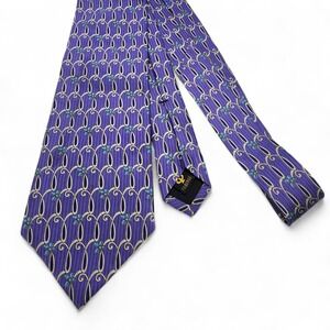 Faberge Neck Tie 100% Silk Handmade in the USA Purple Floral‎ Weave Pattern